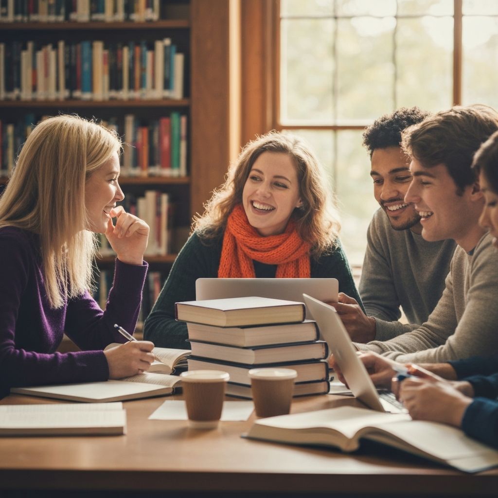 Happy LMU students on campus
